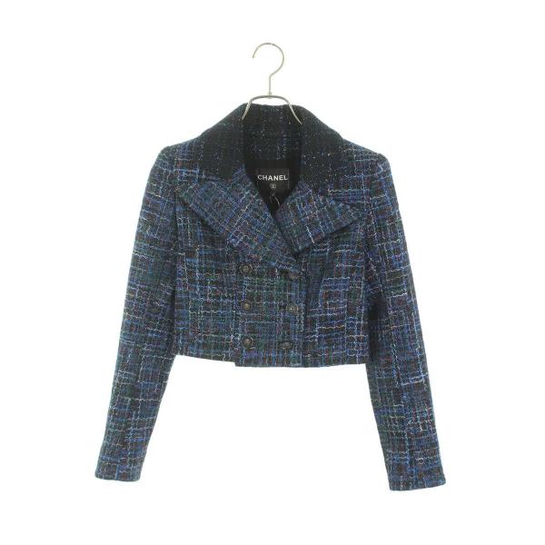 シャネル サイズ:34  P72401V63978 ツイード クロップド ダブルジャケット 中古 SB01 CHANEL（シャネル） ジャケット サイズ:34 P72401V63978 ツイード