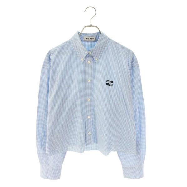 miu miu（ミュウミュウ） サイズ:40 MK1659 ロゴ刺繍チェック柄
