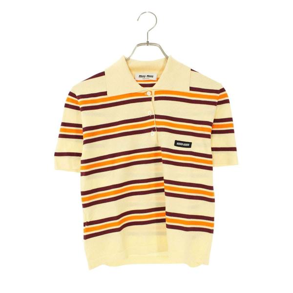 miu miu（ミュウミュウ） サイズ:42 MML880 ロゴ刺繍シルクコットン