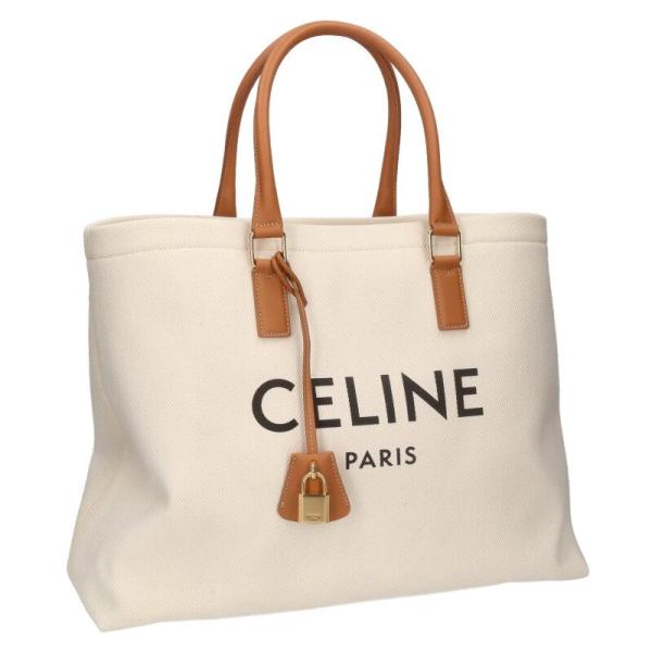 CELINE（セリーヌ） ホリゾンタルカバ キャンバスレザートートバッグ