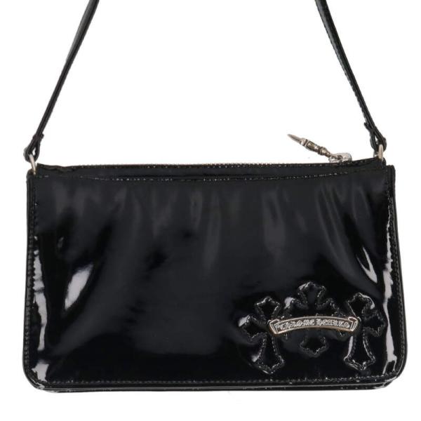 クロムハーツ The Night エナメルセメタリーパッチレザーハンドバッグ 中古 SJ02 rinkan_55051-241002-0059