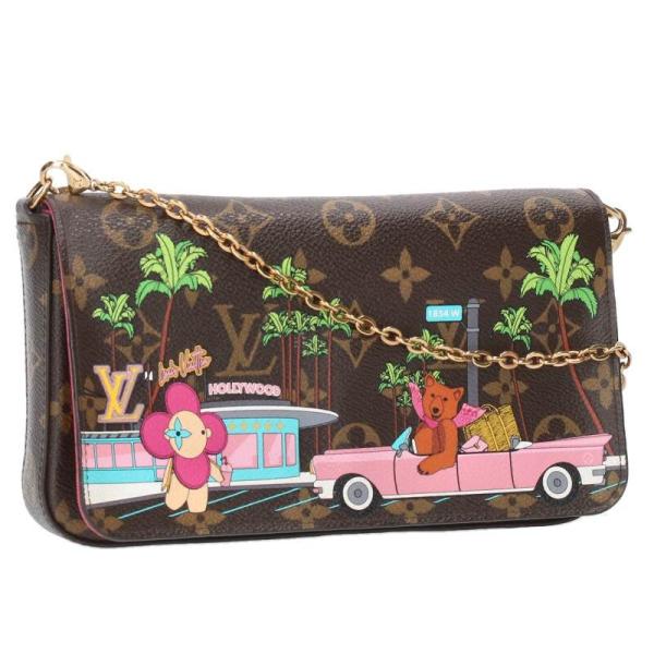 ルイヴィトン   M80859 ポシェット・フェリシー クリスマスアニメーション モノグラム フューシャ ヴィヴィエンヌショルダーバッグ 中古 BS99 LOUIS VUITTON（ルイ・ヴィトン） M80859 ポシェット・フェリシー