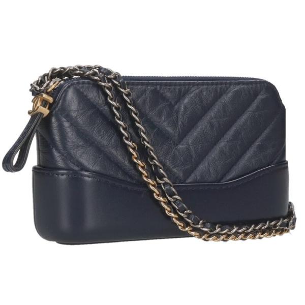 シャネル   A94505 ガブリエル ドゥ シャネル シェブロン エイジドカーフスキンチェーンウォレットショルダーバッグ 中古 BS99 CHANEL（シャネル） A94505 ガブリエル ドゥ シェブロン エイジド