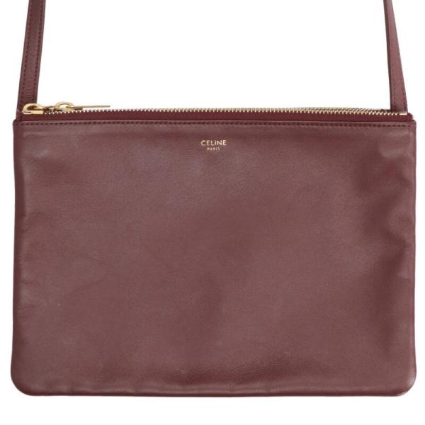 CELINE（セリーヌ） トリオラージ レザーショルダーバッグ 中古 SB01