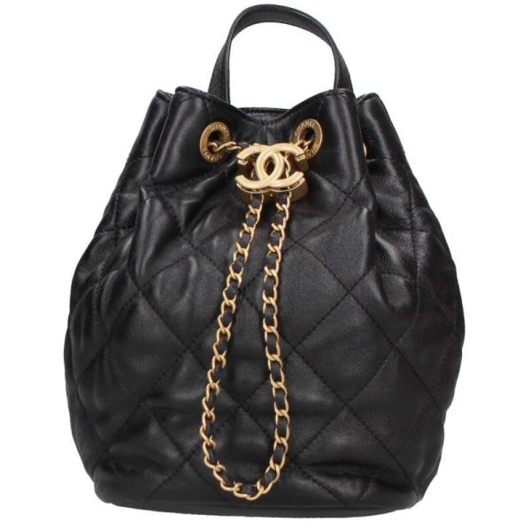 CHANEL（シャネル） バックパック ラムスキンチェーンストラップ巾着 