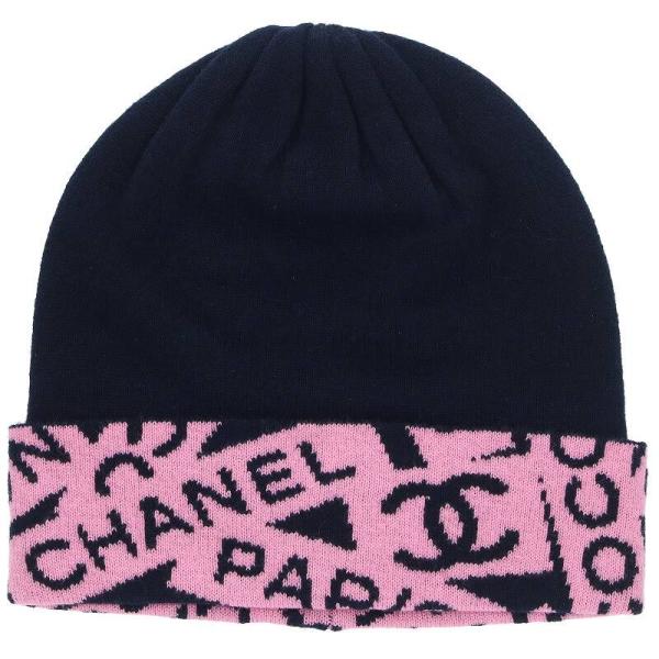 CHANEL（シャネル） ニット帽 24SS ロゴカシミヤ混ニットキャップ