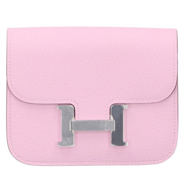 エルメス   コンスタンススリム B刻印 SV金具エプソン モーヴシルベストル財布 中古 GZ14 HERMES（エルメス） 財布 コンスタンススリム B刻印 SV金具エプソン