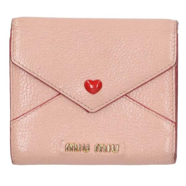 miu miu（ミュウミュウ） 財布 マドラスラブレター 折りたたみ財布