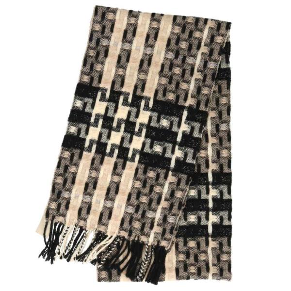 BURBERRY（バーバリー） ウール カシミヤフリンジマフラー 中古 BS99