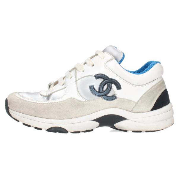 シャネル サイズ:35  G33743 ココマークローカットレザースニーカー 中古 BS99 CHANEL（シャネル） サイズ:35 G33743 ココマークローカットレザー