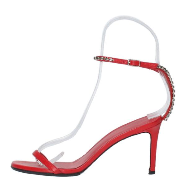 サンローランパリ サイズ:35.5 ラインストーンストラップ ヒールサンダル 中古 BS99 SAINT LAURENT サンローランパリ サンダル サイズ:35.5 ラインストーン