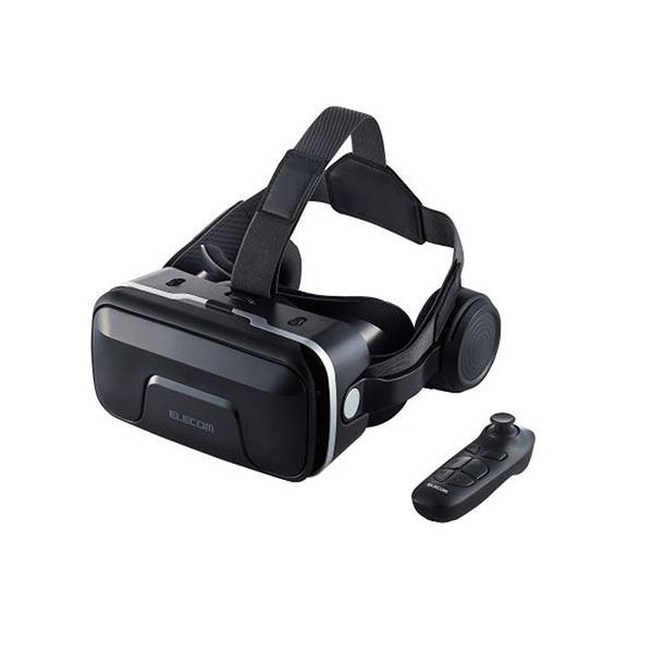 エレコム VRゴーグル ヘッドホン一体型タイプ リモコンセット Webモデル ブラック VRG-XEHR01BK