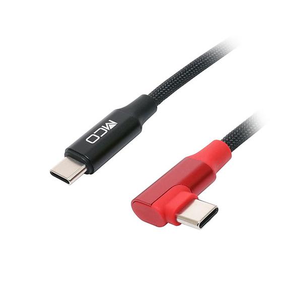 MCO Type-C USB2.0 PDケーブル 3m L型 ブラック UPD-2A30L/BK