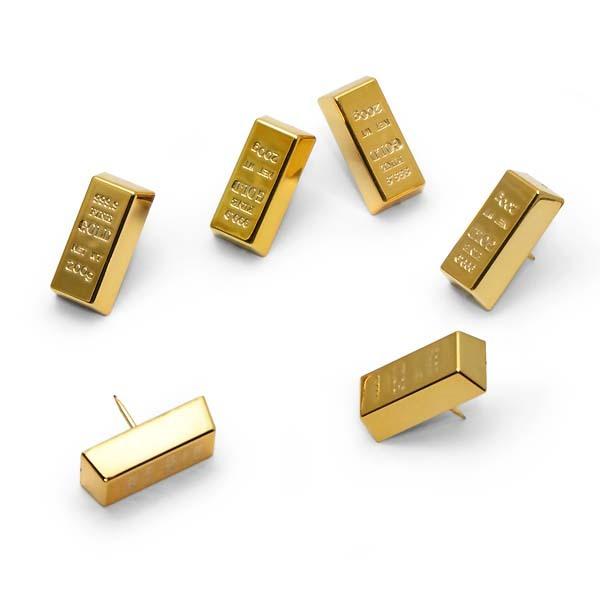 ��80%OFF SALE!! �~�j �S�[���h�o�[ �v�b�V���s�� ����^��e�@MINI GOLD BAR PUSH PIN