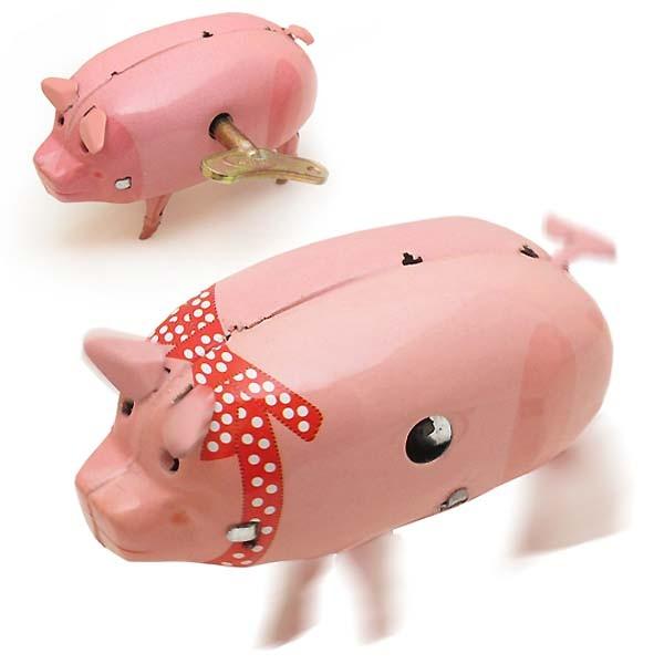 WELBY【ウェルビー】POLLY the Pig ピッグ ゼンマイ ブリキ トーイ