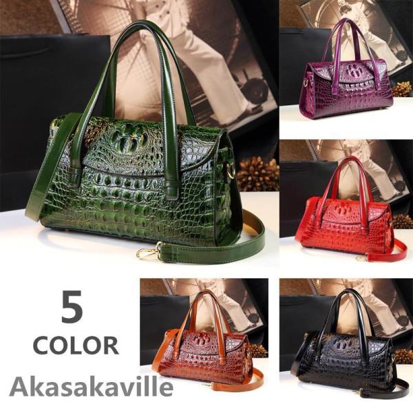 母の日高級クロコダイルトートバッグ　 牛革レディースハンド鞄 上質生地ビッグバッグクロコダイルレザー