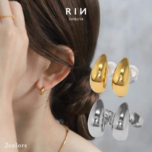 凛 RIN ピアス レディース チタン ドロップ 雫 しずく シンプル