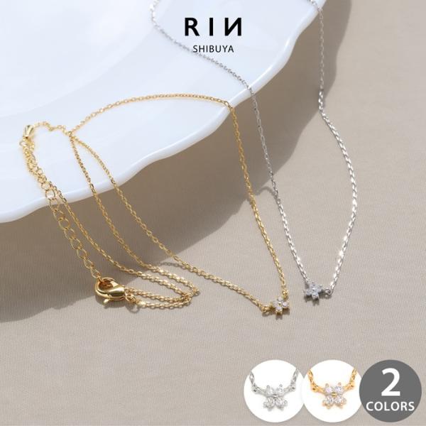 凛 RIN ネックレス キラキラ レディース 可愛い 18金 18Kコーティング