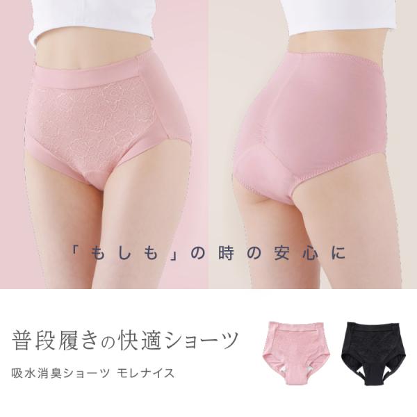 失禁 尿漏れ対策 吸収消臭ショーツ モレナイス