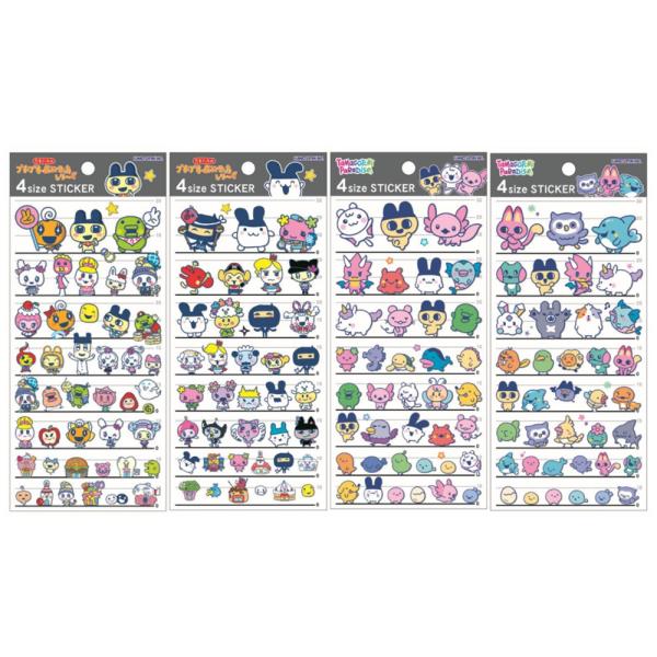 たまごっち 4size STICKER シール ステッカー デコ スマホ トレカ キャラクター かわいい 4サイズステッカー カミオジャパン 正規品