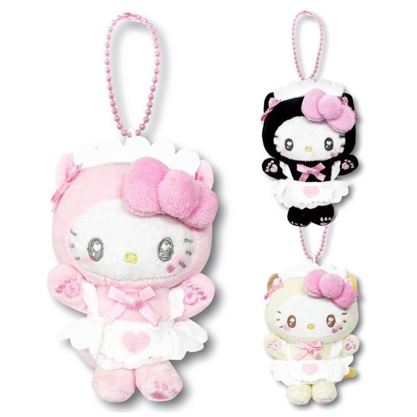ハローキティ ミニマスコット ねこねこメイド マスコット ぬいぐるみ