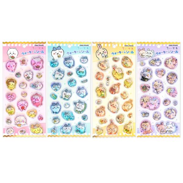 ちいかわ ウォーターインシール 1シート シール ステッカー 立体 クリア ハード デコ キャラクター かわいい 正規品