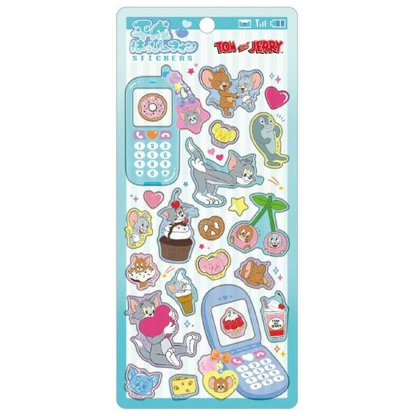 トムとジェリー 平成はっぴーフォンステッカーズ 1シート シール ステッカー 立体 デコ キャラクター かわいい 正規品