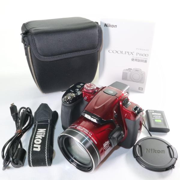 中古】 極上美品 NIKON COOLPIX P600 レッド コンデジ 中古】 極上美品 NIKON COOLPIX P600 レッド コンデジ