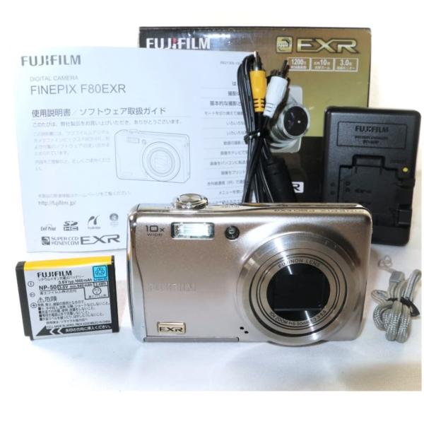 中古】 美品 FUJIFILM FINEPIX F80 EXR シルバー フジフィルム