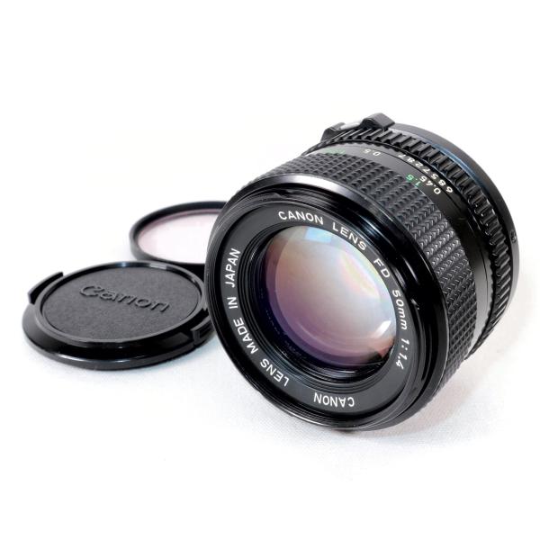 美品》 CANON NEW FD 50mm F1.4 キヤノン 単焦点オールドレンズ 中古