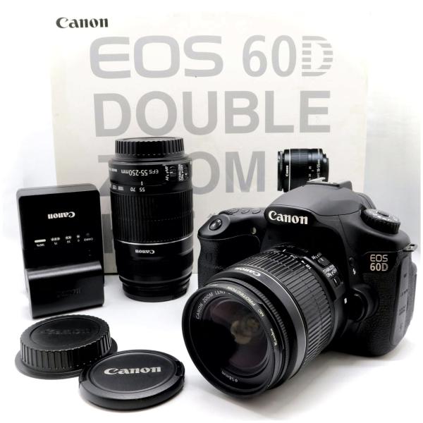 CANON EOS 60D ブラック ダブルズームキット k2893-2 : りんすまいる