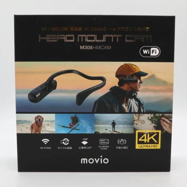 NAGAOKA - 【ほぼ未使用】movio ヘッドマウントカメラ M308HMCAM 商品レビュー】movio wifi機能搭載 4K Ultra HD ヘッドマウント