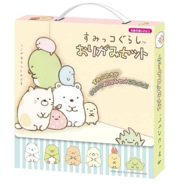 すみっコぐらしのおりがみセットを発売します。詳しい折り方の説明書（おりがみ教室）付きです。すみっコたちがかわいいおりがみセットになったよ！メーカー：エンスカイセット内容：キャラクターおりがみ…6柄×各2枚、ざっか柄おりがみ…3柄×各2枚、チ...