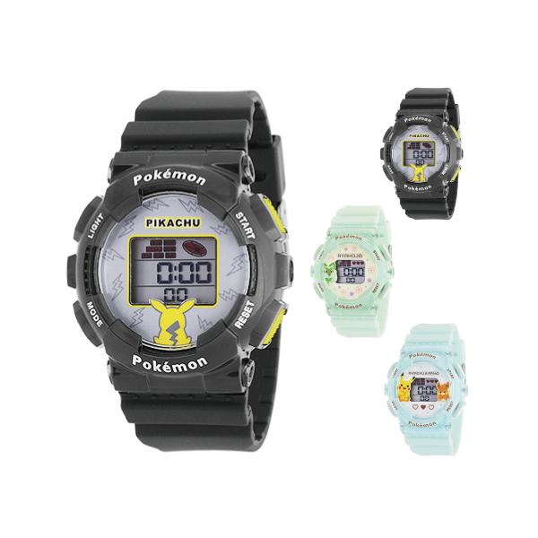 送料無料 ポケットモンスター ファッションウォッチ デジタルウォッチ ELバックライト CP3A0002 /ポケモン POKEMON ピカチュウ ニャオハ パモ