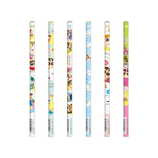 クレヨンしんちゃん 2B鉛筆 4本セット KS-556209 /MUGYU チョコビ パジャマ お仕事しんちゃん シロとしんちゃん 野原ファミリー お星様チョコビ