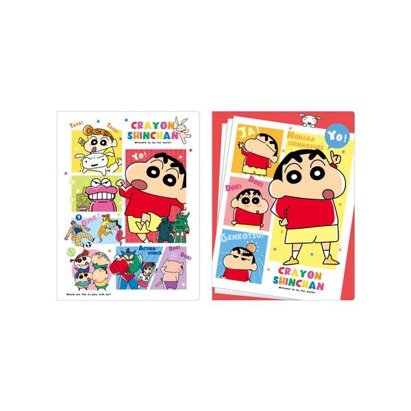 クレヨンしんちゃん 6Pファイル KS-5562135-6 / パワフルコミック／みんな集合 パワフルコミック／しんちゃん