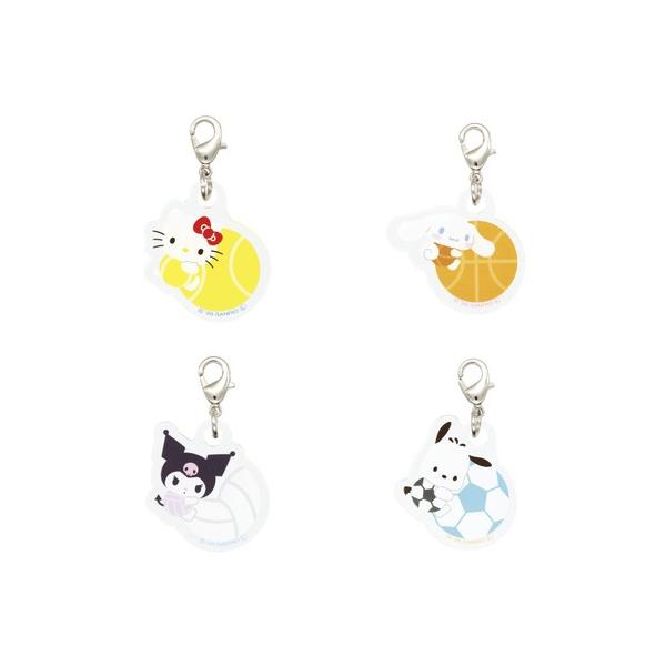 サンリオ ミニっとチャーム SR-5549145-8 / テニス／ハローキティ バスケ／シナモロール バレー／クロミ サッカー／ポチャッコ