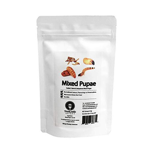 商品の説明昆虫食のリーディングカンパニーJRUNIQUE社のサナギ,幼虫ミックスを入荷しました。加熱処理ののち高温で乾燥させて塩を振っていますのでそのままお召し上がりになれます。【原材料】ミールワーム、サゴワーム、シルクワーム、スーパーワー...