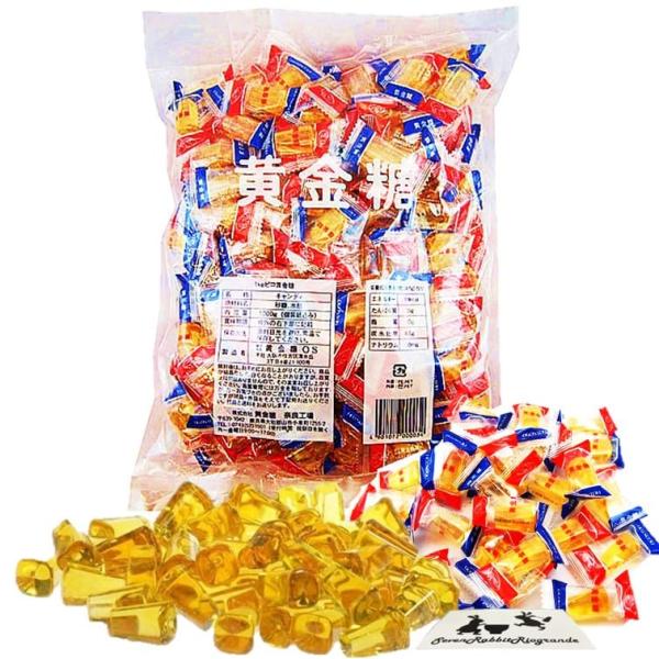 他サイト： 無添加 !! 黄金糖 1kg ピロー黄金糖 (1 袋 約 200粒) 無添加 !! 飴 業務用 個包装 詰め合わせ まとめ買いの商品画像