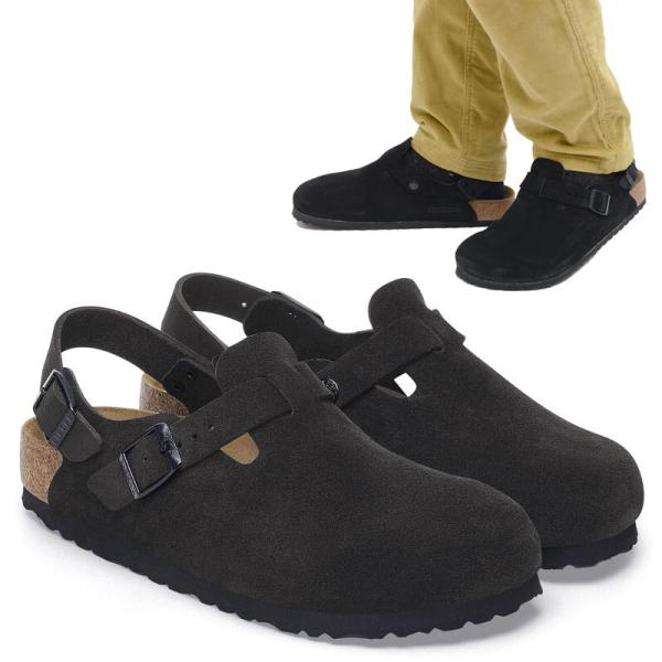 ビルケンシュトック BIRKENSTOCK サンダル シューズ メンズ レディース トキオ2 スエード Tokio II Suede ブラック レギュラー幅 ナロー幅 1028337 1028348