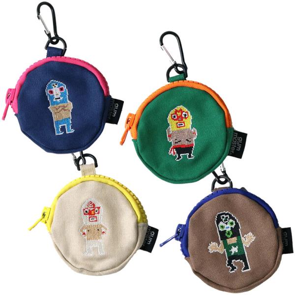 ジムマスター gym master 財布 ウォレット メンズ レディース レスラードット絵刺繍コインケース G721797  [M便 1/4]