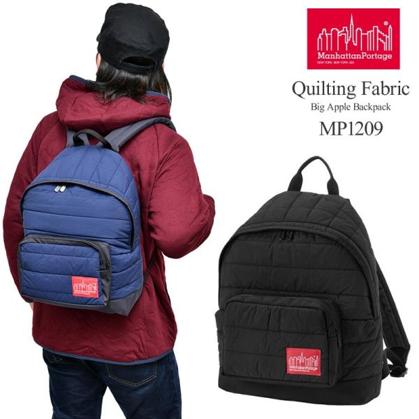 �}���n�b�^���|�[�e�[�W Manhattan Portage �L���e�B���O�t�@�u���b�N �r�b�O�A�b�v���o�b�N�p�b�N�@�S2�F Quilting Fabric Big Apple Backpack ���K�戵�X