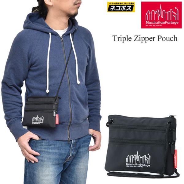�}���n�b�^���|�[�e�[�W Manhattan Portage �g���v���W�b�p�[�|�[�` �u���b�N Triple Zipper Pouch  [M�� 1/3] ���K�戵�X