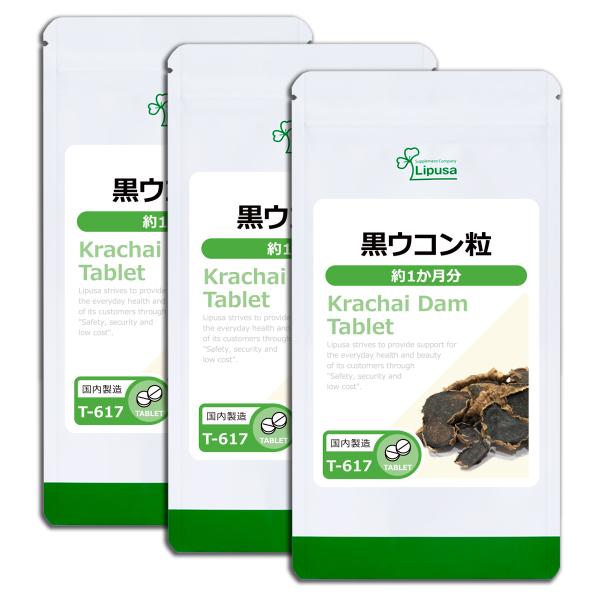 黒ウコン粒 約1か月分×3袋 T-617-3 サプリメント 健康 送料無料