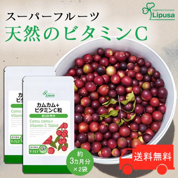 カムカム＋ビタミンC粒 約3か月分×2袋 T-717-2 (360粒×2袋) サプリ カムカム パウダー リプサ