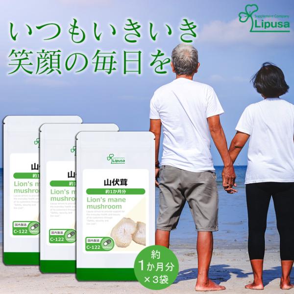 山伏茸（ヤマブシタケ） 約1か月分×3袋 C-122-3 (150カプセル×3袋) サプリ 健康 やまぶし 茸 きのこ