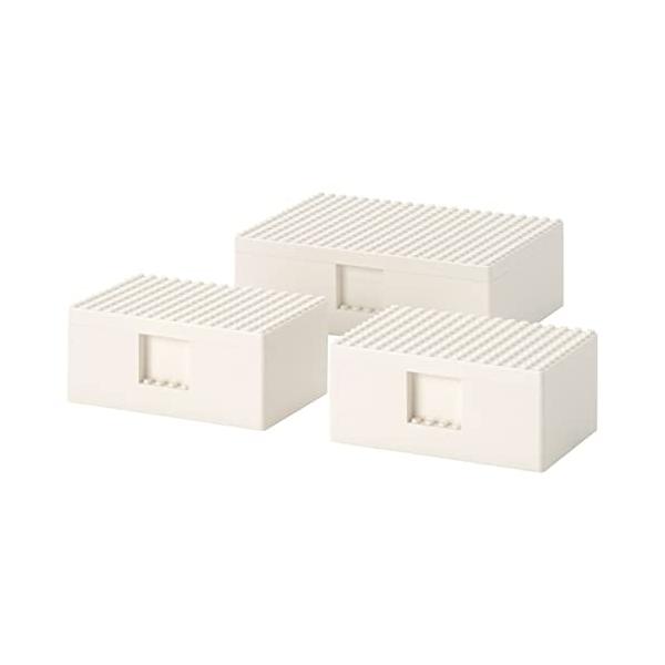 IKEA (イケア) BYGGLEK ビッグレク レゴ(R)ボックス ふた付き 3点 
