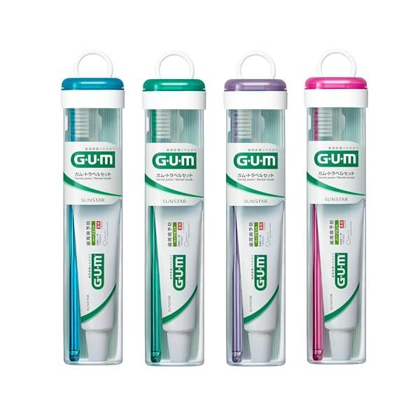 GUM(ガム) トラベルセット 携帯用 オフィス用 ミニハミガキ・歯ブラシセット ガム・デンタルペースト22g+ガム・歯ブラシ#211 ふつう