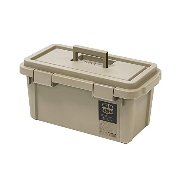 他サイト： JEJアステージ 収納ボックス 日本製 アウトドア収納 キャンプ Sシリーズ ツールボックス ST490S サンドベージュ 幅49×奥行25.5の商品画像