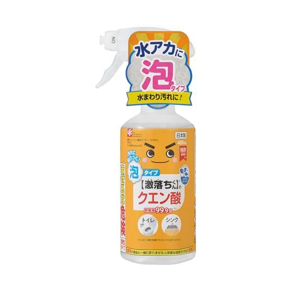 他サイト： レック(LEC) 除菌率99.9% クエン酸の激落ちくん 泡スプレー 400mlの商品画像